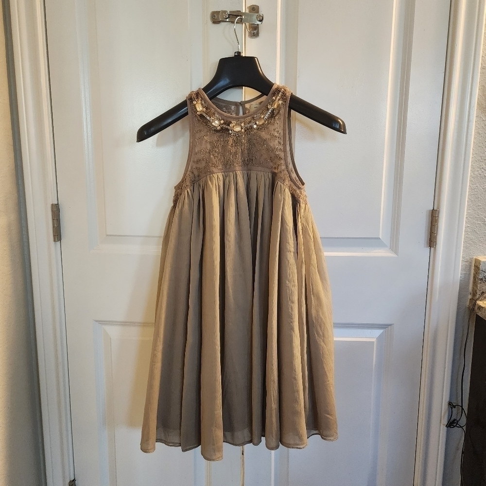 Anthropologie Moulinette Soeurs Sonora Trapeze halter Chiffon Flowy Mini Dress 0 - Picture 3 of 14